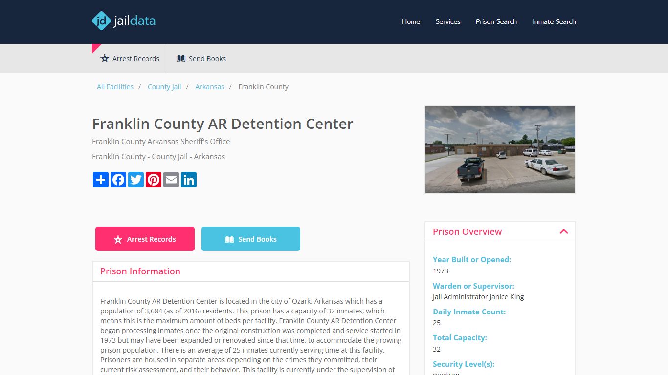 Franklin County AR Detention Center Inmate Search and Prisoner Info ...
